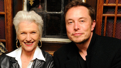 elon musk with his mother maye musk