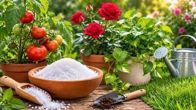 epsom salt for plants how to use it for tomatoes roses houseplants and lawns pc ai generated