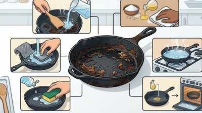 how to clean a burnt iron pan 5 methods that actually work