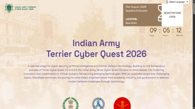 indian army terrier cyber quest 2026 hackathon