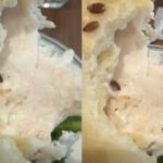 live worm in sandwich