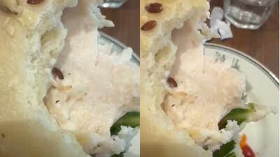 live worm in sandwich