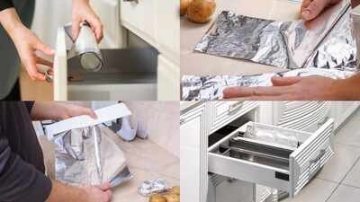 put aluminium foil in your kitchen drawers
