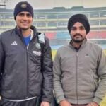 shubman gill with kirandeep singh