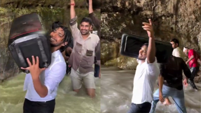 tourists blast boombox inside dehraduns robbers cave dance to haryanvi song lofar social media calls it hooliganism