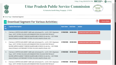 uppsc gic lecturer admit card 2026
