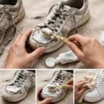 white sneakers looking dirty and grey these 5 toothpaste tricks could help remove the marks in minutes