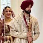 diljit dosanjhs ambarsariya co star monica gill officially marries brian sharma in a traditional sikh ceremony a month after their court marriage see pics