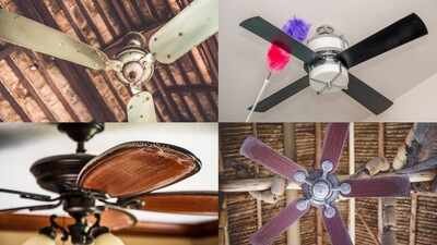 how to clean ceiling fan blades without a ladder