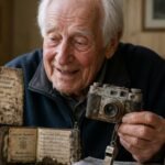 in 1963 a german mountain climber lost his belongings after falling into a crevasse today melting alpine glaciers reunite the 86 year old man with his deteriorated documents camera and whistle
