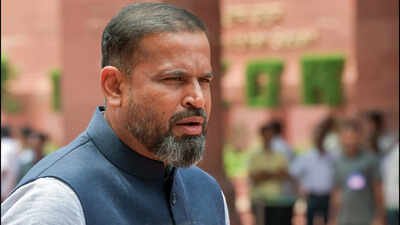 new delhi aug 10 ani ncpi mp yusuf pathan at the parliament premises during