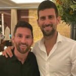 novak djokovic with lionel messi