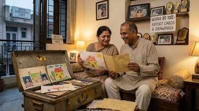 psychology says parents who keep old report cards and childhood drawings may be preserving a part of their own life story not just memories image credits gemini