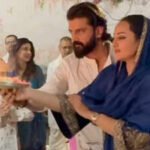 sonakshi sinha and zaheer iqbal share ganpati aarti video from arpita khans house switch off comments amid past trolling