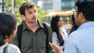 the expat said he noticed that conversations could quickly move beyond the usual introductions image ai representation