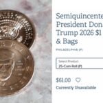 trumps face debuts on us currency 1 coins run out of stock within hours