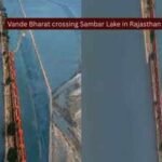 vande bharat crossing sambar lake in rajasthan
