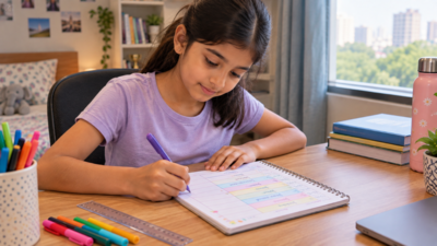 a child plans the day but sticking to the schedule may require more than time management