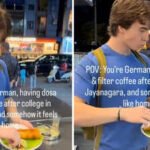 german mans love for dosa and filter coffee in bengaluru wins the internet with users joking aadhaar card approved by government