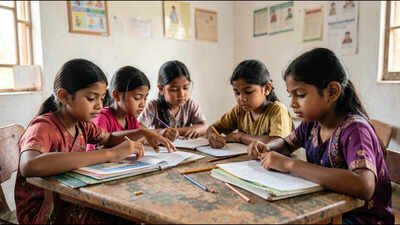 girls study together