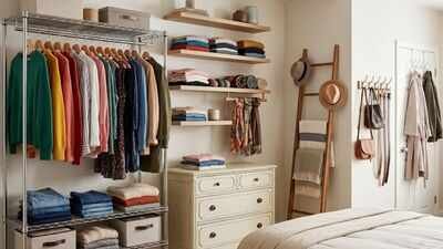 how to store clothes without a wardrobe 9 simple ideas for a more organised bedroom