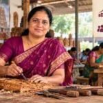 in 2007 chandrakala took over her late husbands tirupati woodcarving workshop image credits ai