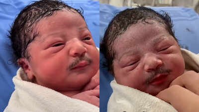 is the baby born with mousatche real