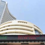 mumbai a digital screen shows stock prices on the facade of bse building in mu