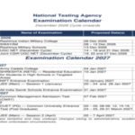 nta exam calendar