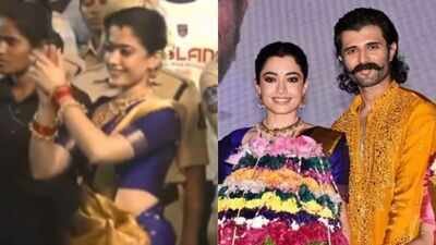 rashmika mandanna calls herself telanganas official daughter in law at first bathukamma after marriage to vijay deverakonda