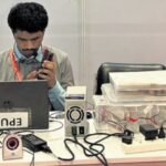 rehan raza with his invention photo courtesy the new indian express