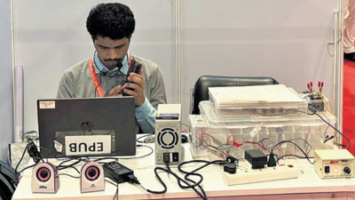 rehan raza with his invention photo courtesy the new indian