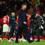 soccer football premier league manchester united v tottenham hotspur old trafford manchester britain october 10 2026 manchester united manager michael carrick looks dejected after the match