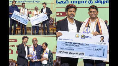 tamil nadu chief minister c joseph vijay honoured the states chess players special arrangements